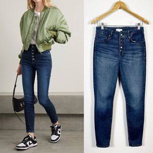 Good American Women’s Good Waist High Rise Button Fly Skinny Jean Size 8 / 29